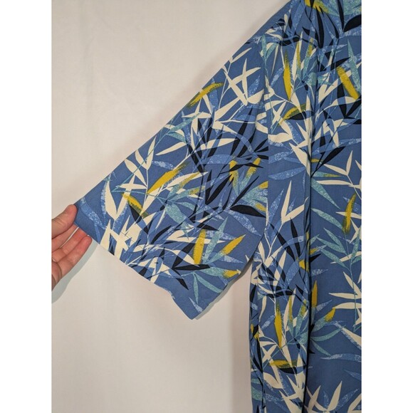 Joe Marlin Button Down XXL Mens Blue Tropical Print Short Sleeve Hawaiian Cruise - Picture 3 of 5